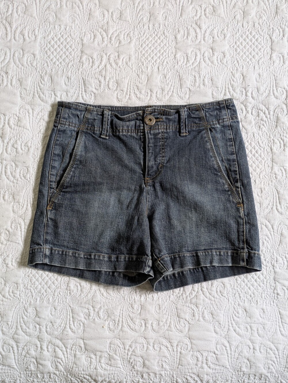 Y2K Faded Glory Navy Denim Shorts